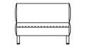 Двухместная секция без подлокотников на металлических опорах    2